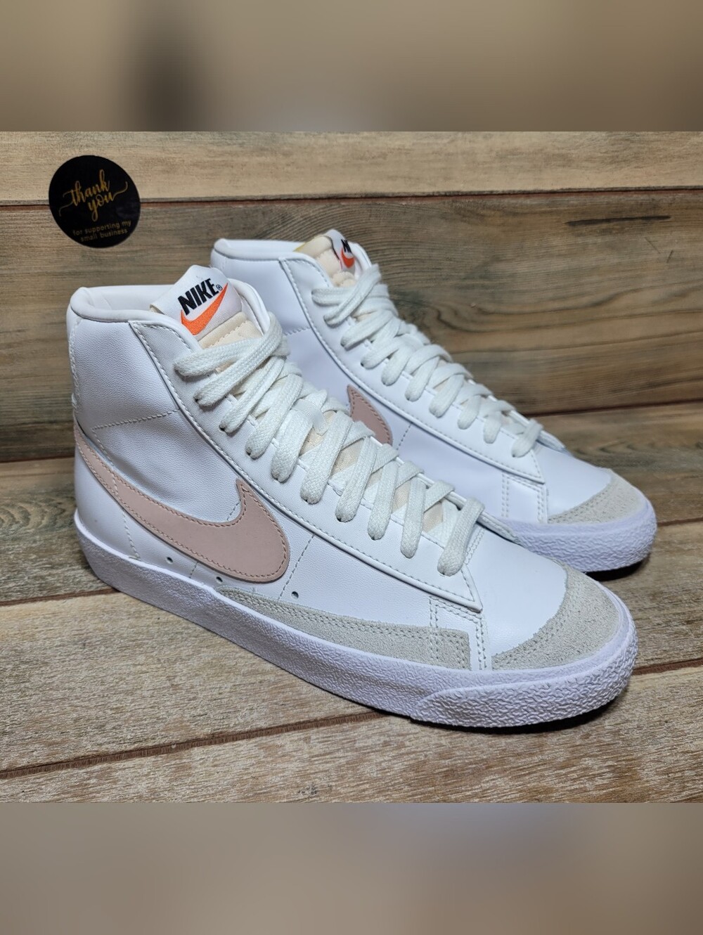 Nike Blazer Mid '77 Vintage White Pink Oxford CZ1055-118 Women’s Sz 8